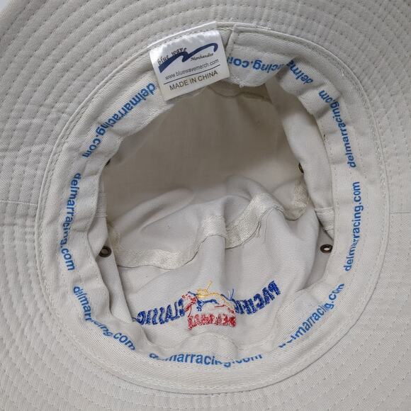 Pacific Classic Del Mar Bucket Hat Beige One Size Embroidered Blue Wave - Picture 8 of 10